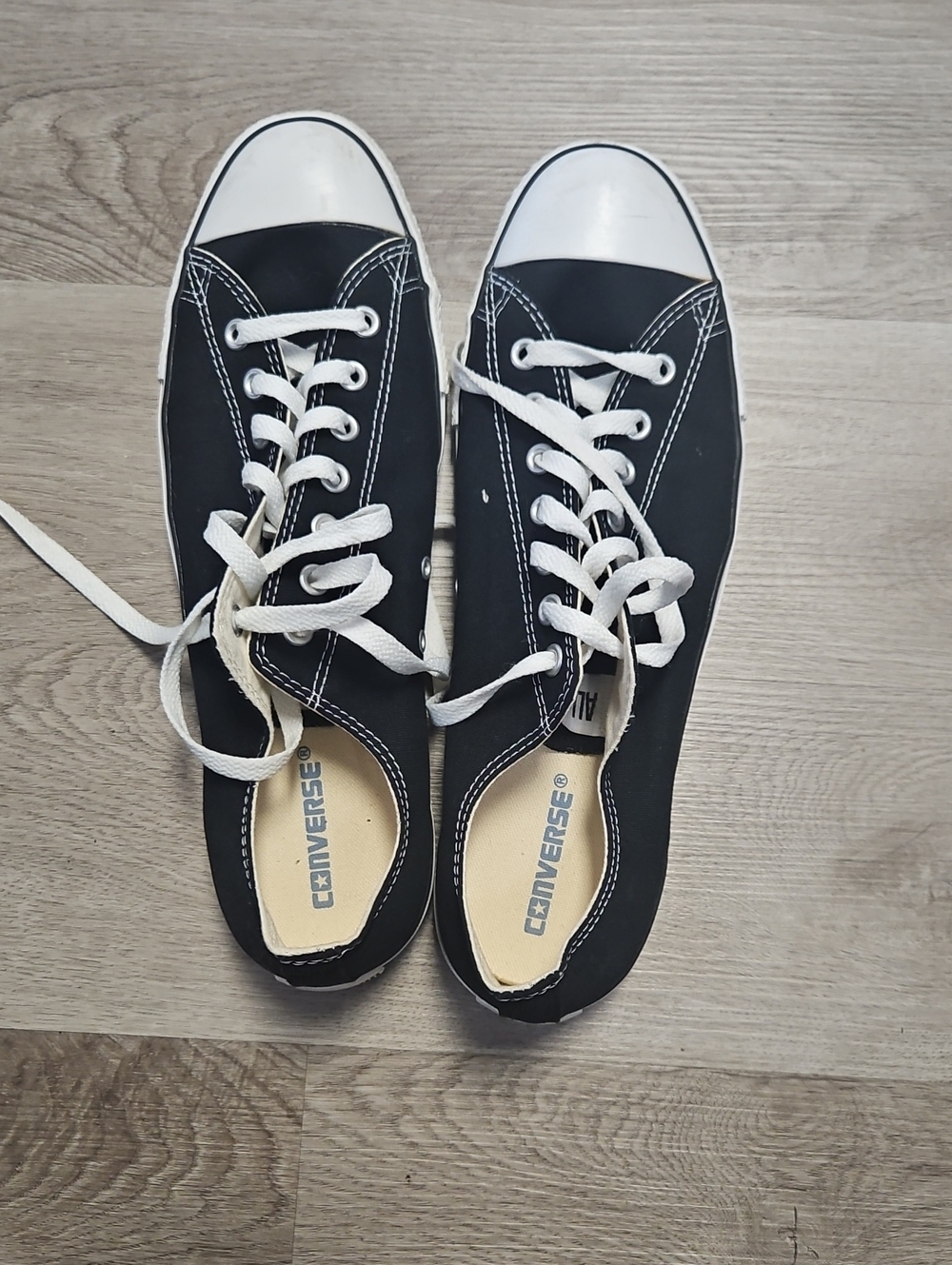 Converse Black and White Low-Top Canvas Sneakers